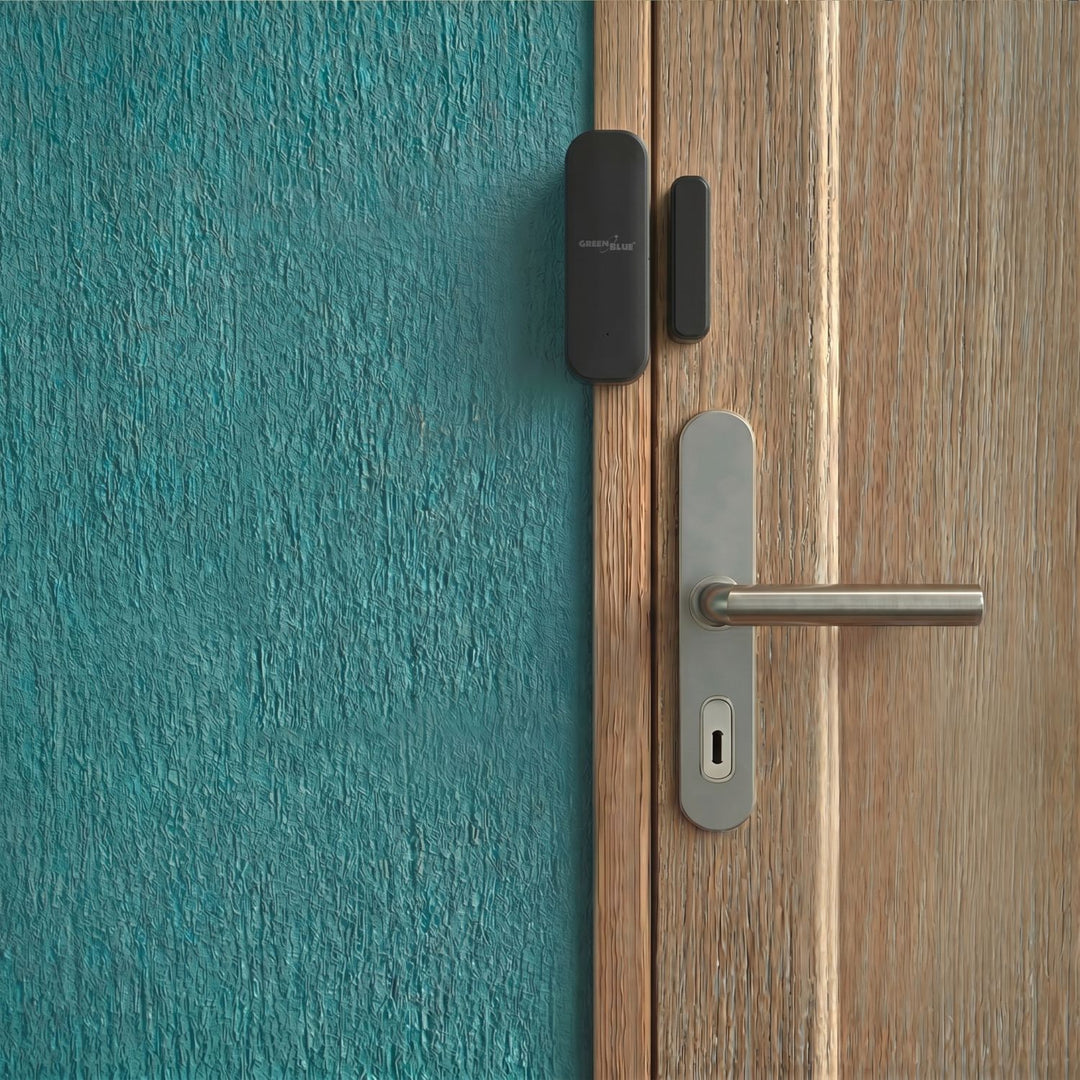 Contattore wireless / sensore di apertura WiFi GreenBlue, Android/iOS, per porte / finestre, 3,0 V CC, LR03x2, GB479 B, 2 set