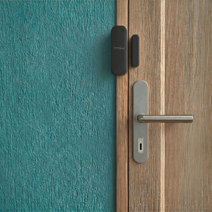 Contattore wireless / sensore di apertura WiFi GreenBlue, Android/iOS, per porte / finestre, 3,0 V CC, LR03x2, GB479 B, 2 set