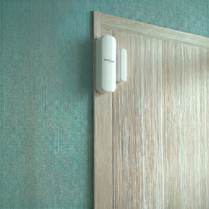 Contattore wireless / sensore di apertura WiFi GreenBlue, Android/iOS, per porte / finestre, 3,0 V CC, LR03x2, GB479 W, 2 set