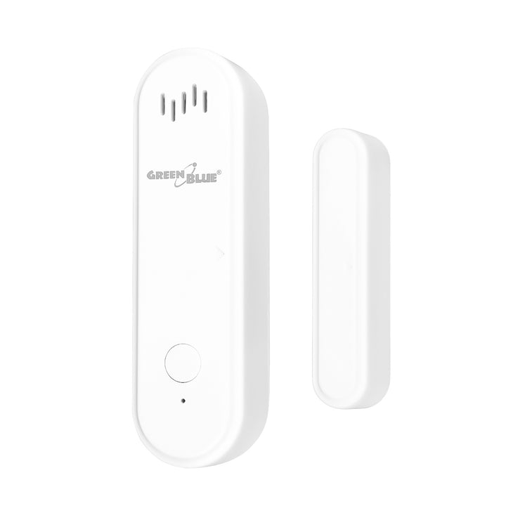 Contattore wireless / sensore di apertura WiFi GreenBlue, Android/iOS, per porte / finestre, 3,0 V CC, LR03x2, con allarme, GB478, 2 set