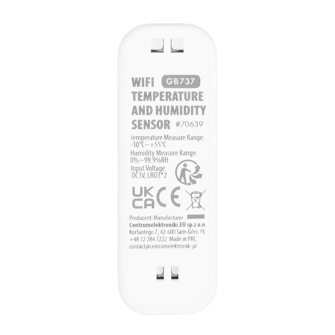 Sensore di temperatura e umidità WiFi GreenBlue, Android/iOS/Alexa/Google Home, 3,0 V CC, LR03x2, GB737, 2 pezzi