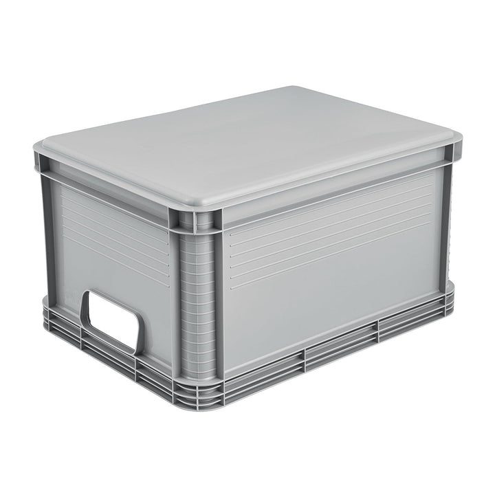 Contenitore da trasporto Robert Keeeper, capacità 20 L, grigio, adatto al contatto con gli alimenti, leggero e resistente, portata fino a 30 kg, 2 pezzi