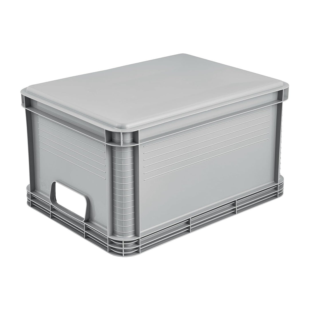 Contenitore da trasporto Robert Keeeper, capacità 20 L, grigio, adatto al contatto con gli alimenti, leggero e resistente, portata fino a 30 kg, 3 pezzi