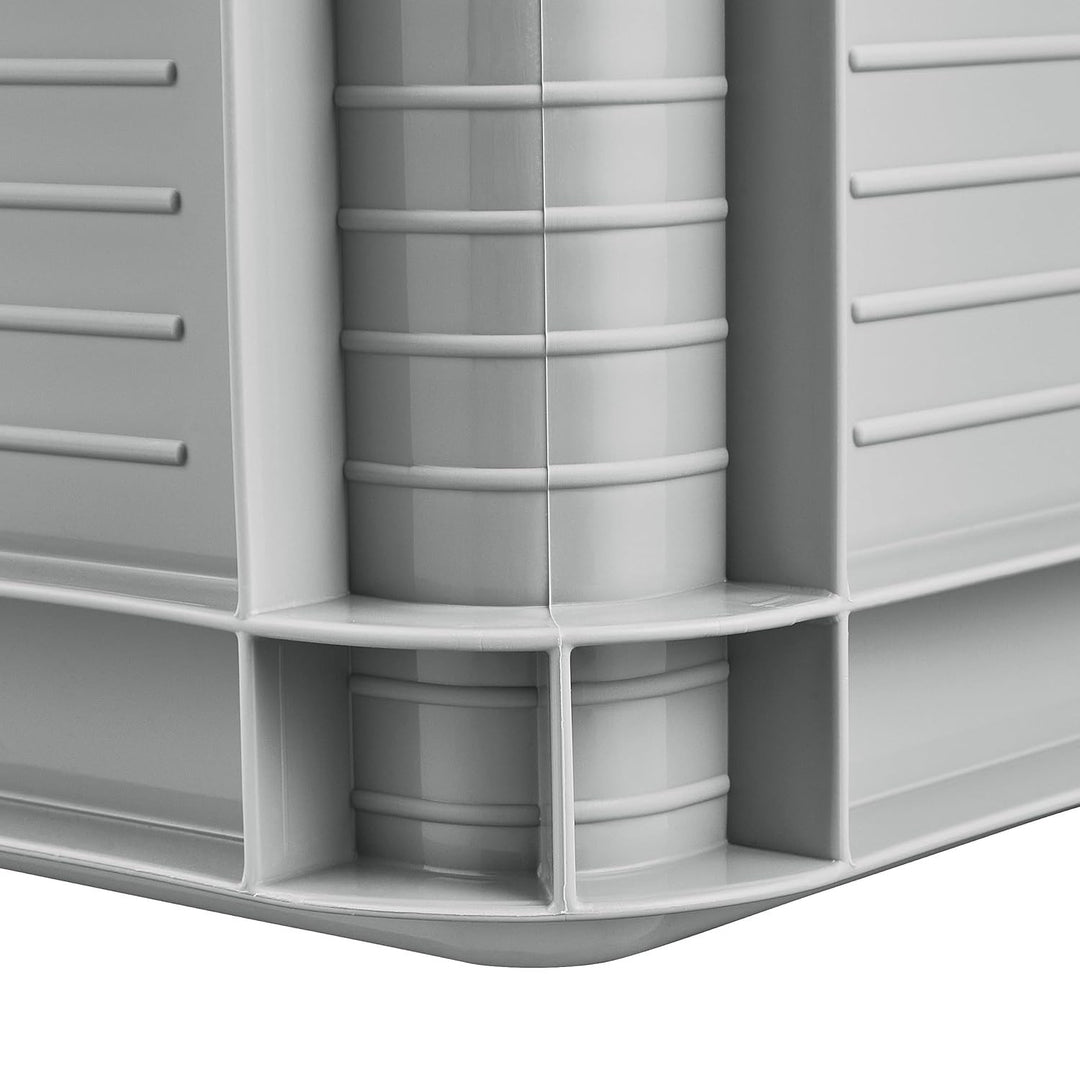 Contenitore da trasporto Robert Keeeper, capacità 20 L, grigio, adatto al contatto con gli alimenti, leggero e resistente, portata fino a 30 kg, 3 pezzi