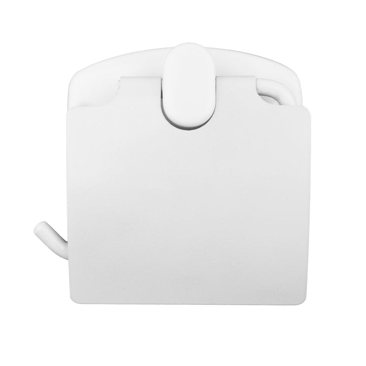 Portarotolo con chiusura a scatto/copertura, bianco, ABJ