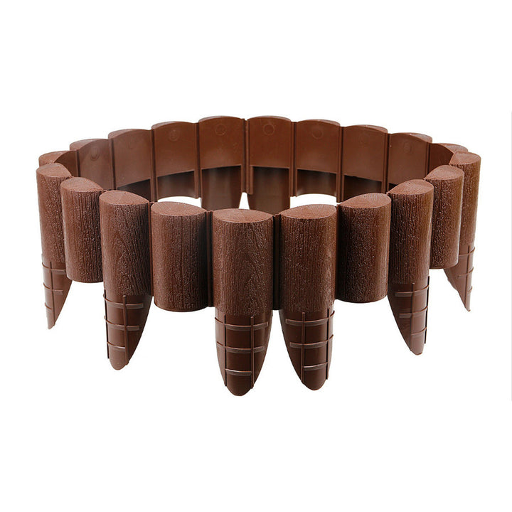 Palizzata da giardino Cellfast, effetto legno, resistente al gelo, lunghezza 7,2 m, colore marrone, 34-031