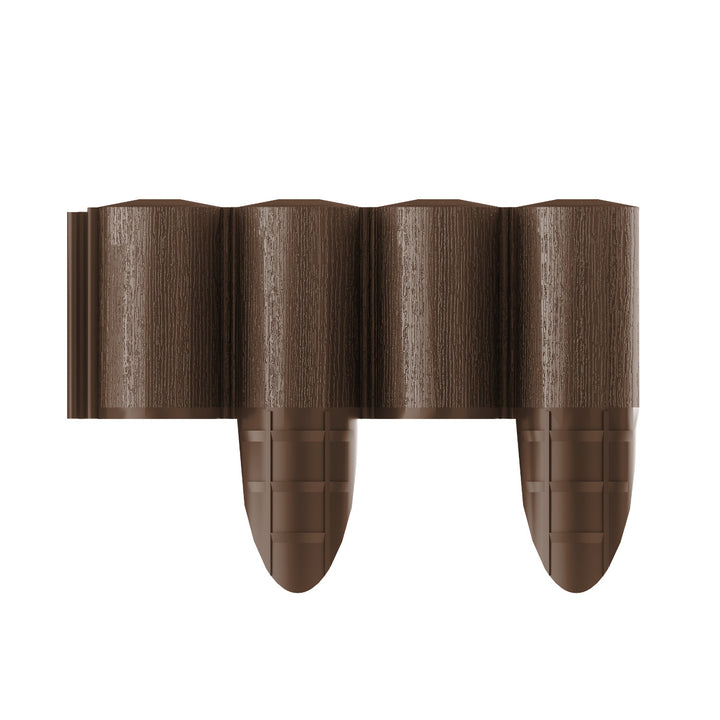 Palizzata da giardino Cellfast, effetto legno, resistente al gelo, lunghezza 21,6 m, colore marrone, 34-031