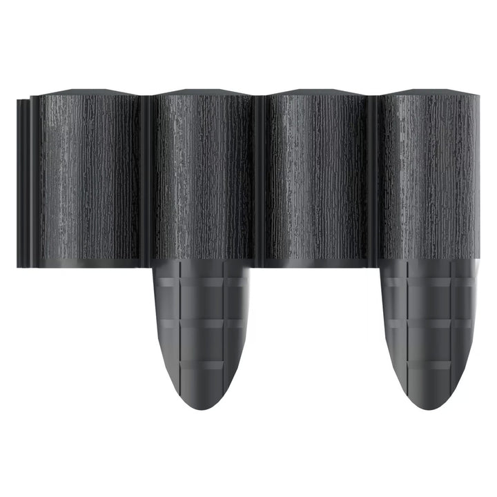 Palizzata da giardino Cellfast, effetto legno, resistente al gelo, lunghezza 7,2 m, colore antracite, 34-032