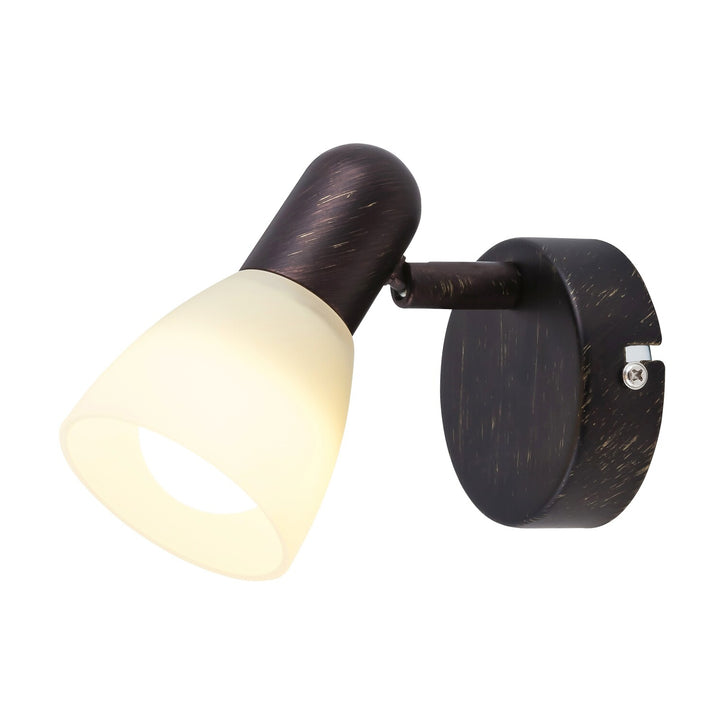 Lampada Soma spot E14 max 40W bronzo anticato 6591, 2 pezzi