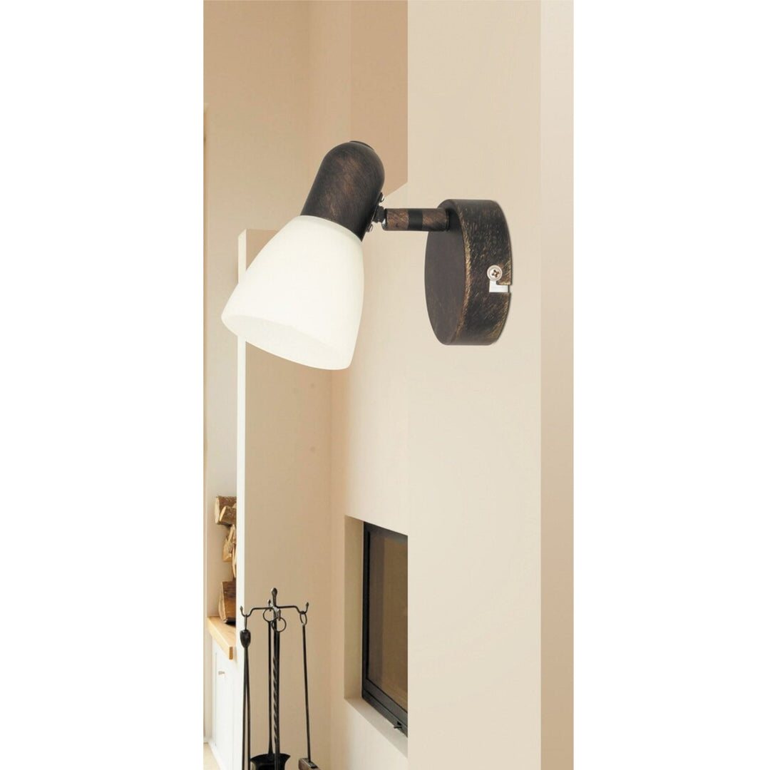 Lampada Soma spot E14 max 40W bronzo anticato 6591, 2 pezzi