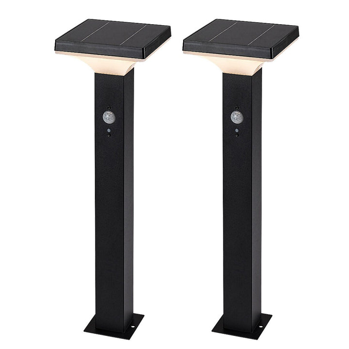 Lampada Rabalux, da esterno, a energia solare, da terra, LED 4 W, IP44, nera, Geleen, 2 pezzi