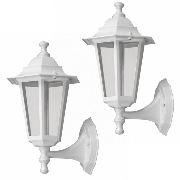 Applique Rabalux, per esterni, IP43, E27, max 60 W, bianca, Velence, 2 pezzi