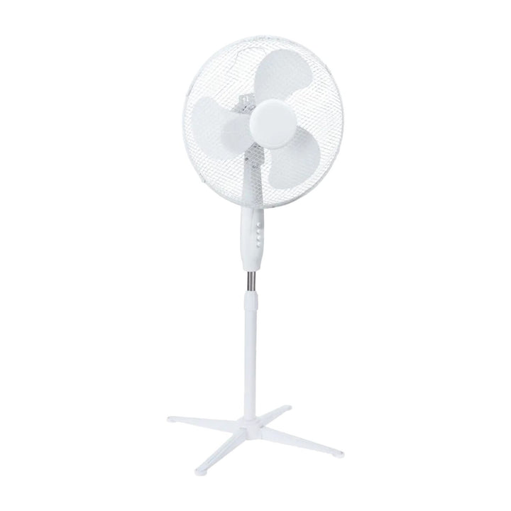 Ventilatore da pavimento Extralink, colore bianco, 3 pale, 3 livelli di velocità, potenza 45 W, regolazione dell'inclinazione, ESF-40D-WH