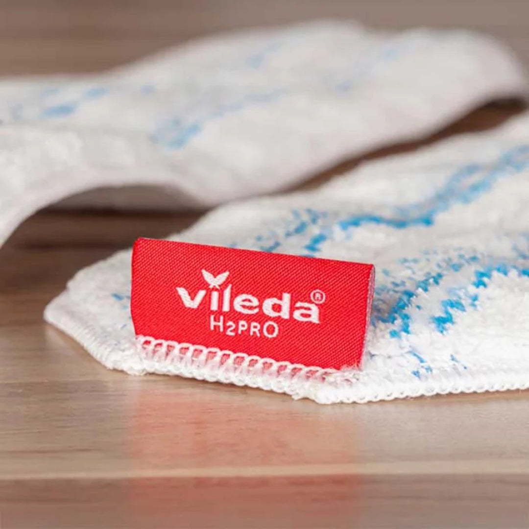 Ricambio per mop piatto Vileda H2prO, in microfibra, lavabile in lavatrice, 175786, 3 pezzi