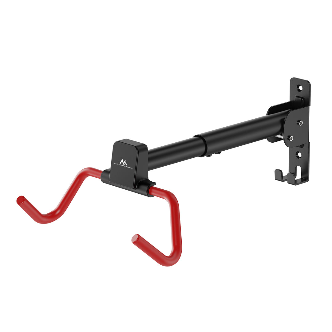 Portabiciclette da parete Maclean, orizzontale, in acciaio, carico massimo 30 kg, regolazione dell'angolazione, MC-172, 3 pezzi