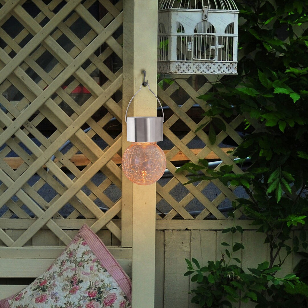 Lampada solare Rabalux Yola, 1 lm, IP44, colore cromo satinato, LED 0,06 W, 7850