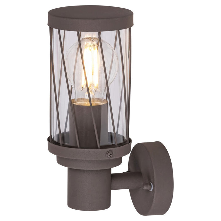 Applique da esterno Rabalux Budapest, IP44, colore marrone, attacco E27, max 40 W, 8888