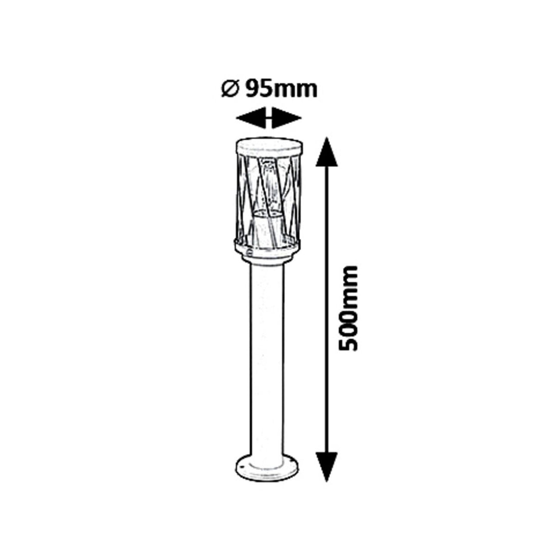 Lampada da giardino a piedistallo Rabalux Budapest, IP44, colore marrone, attacco E27, max 40 W, 8889