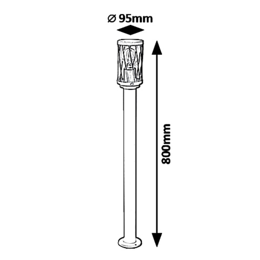 Lampada da giardino a piedistallo Rabalux Budapest, IP44, colore marrone, attacco E27, max 40 W, 8890