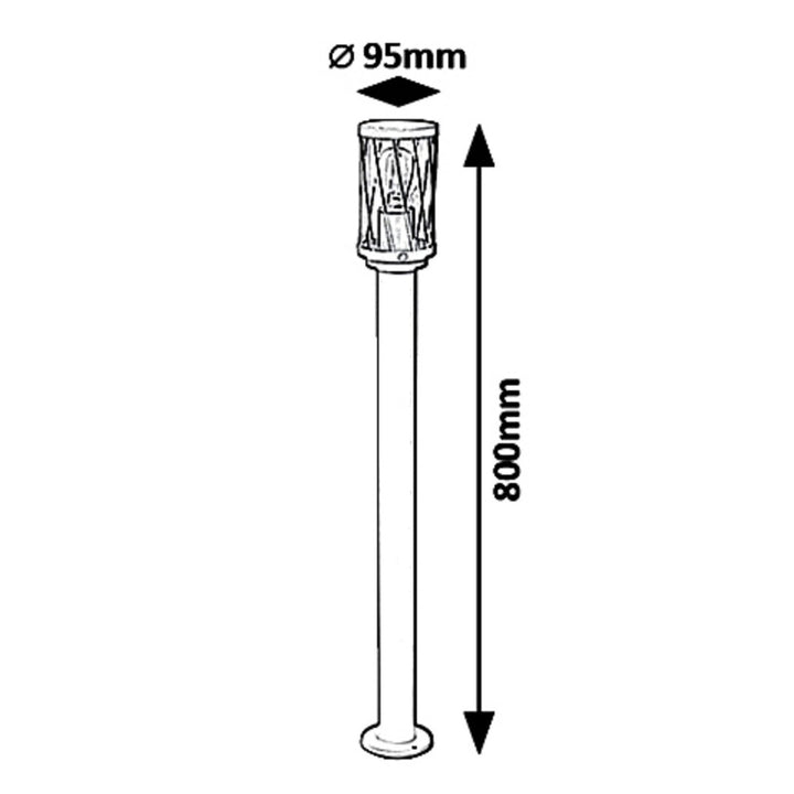 Lampada da giardino a piedistallo Rabalux Budapest, IP44, colore marrone, attacco E27, max 40 W, 8890