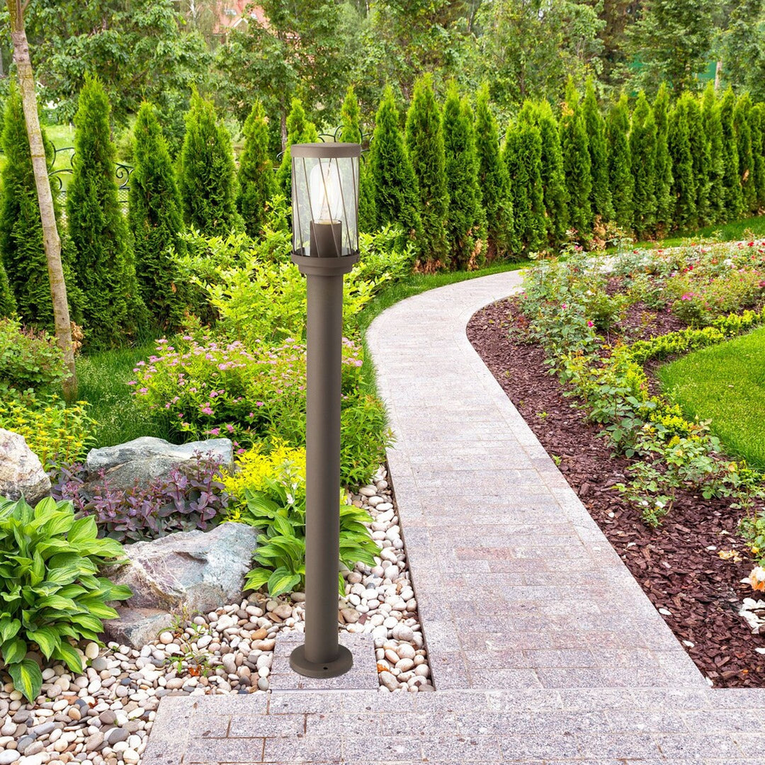 Lampada da giardino a piedistallo Rabalux Budapest, IP44, colore marrone, attacco E27, max 40 W, 8890