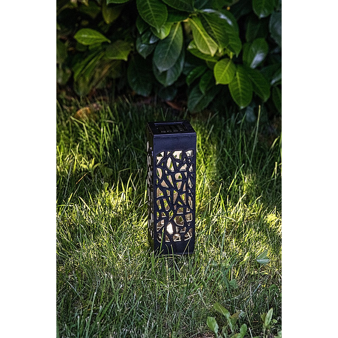 Lampada solare Mora, 2 lm, grado di protezione IP23, colore nero, LED da 0,16 W, 8949
