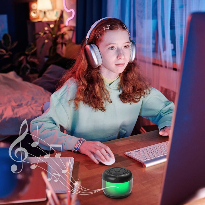 Lampada da scrivania Rabalux Radelia, altoparlante Bluetooth, RGB, nera, IP20, batteria ricaricabile, 76110