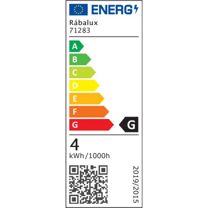 Applique Rabalux Tivro, LED 4 W, nera, IP20, 3 varianti di temperatura di colore: 3000, 4000, 6000, 71283