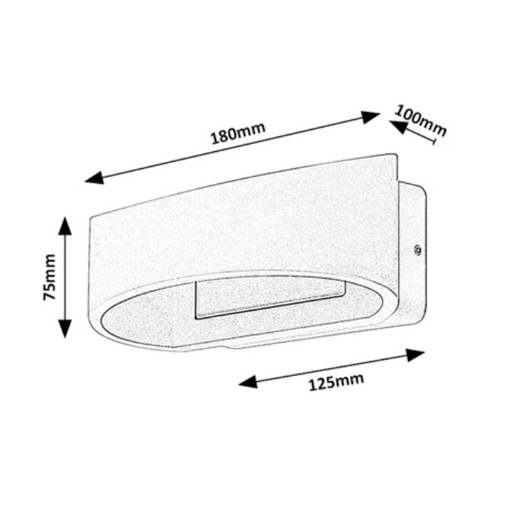 Applique da esterno Rabalux Gerla, bianca, LED 9 W, IP54, 3000 K, 77178