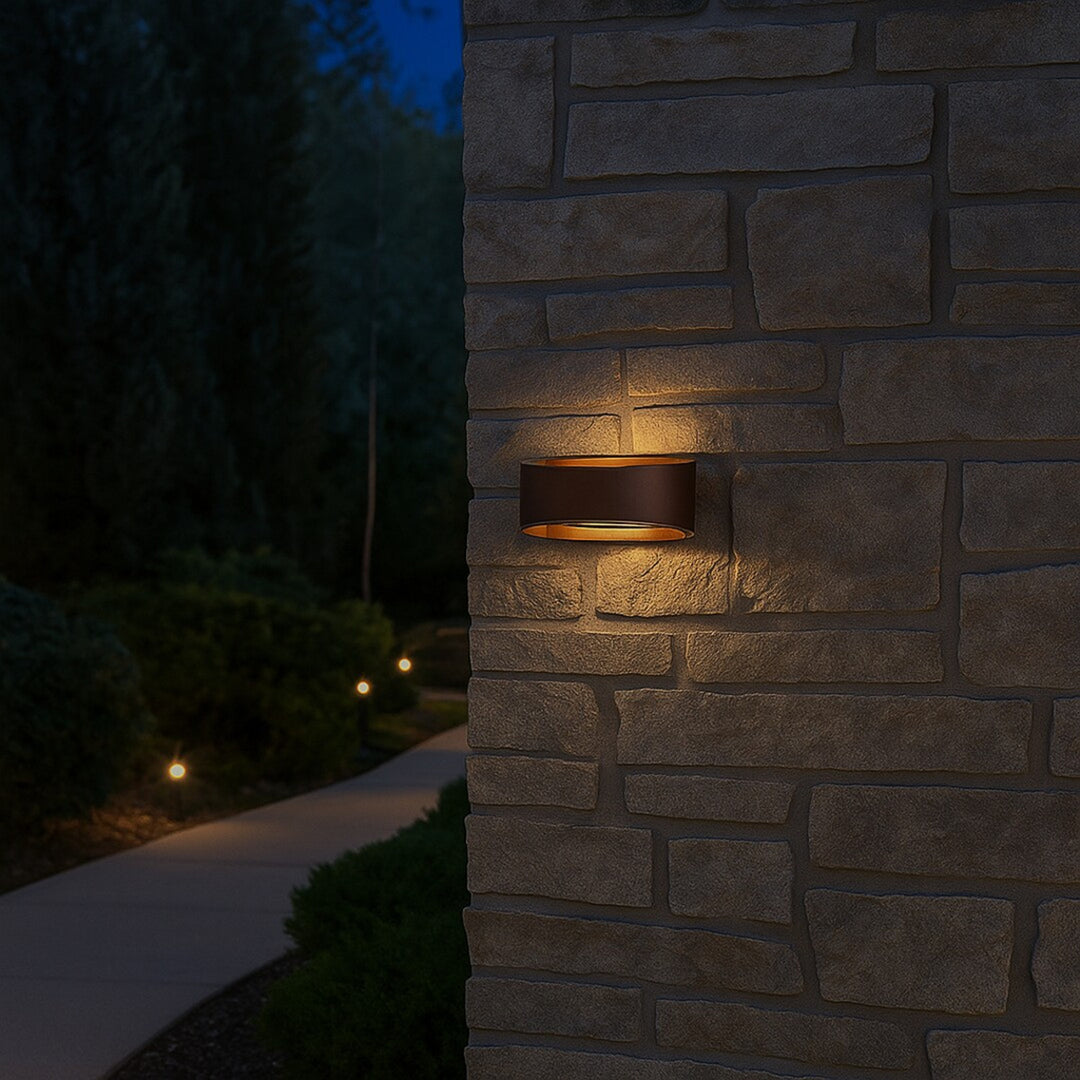Lampada da parete per esterni Rabalux Gerla, marrone, LED 9 W, IP54, 3000 K, 77180