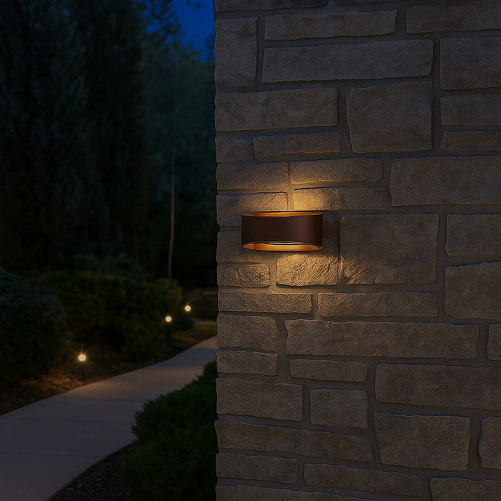 Lampada da parete per esterni Rabalux Gerla, marrone, LED 9 W, IP54, 3000 K, 77180
