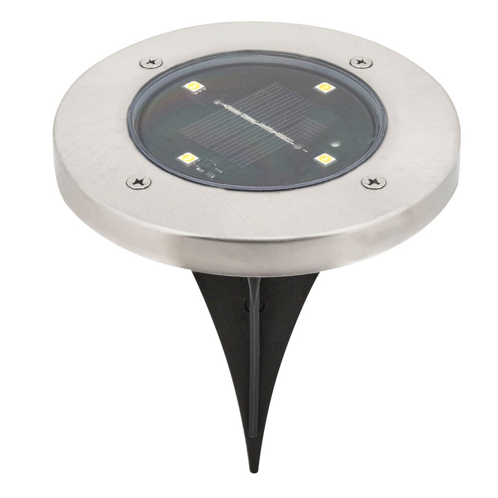 Lampada da giardino a energia solare Rabalux Dannet, IP44, colore cromo satinato, 7975