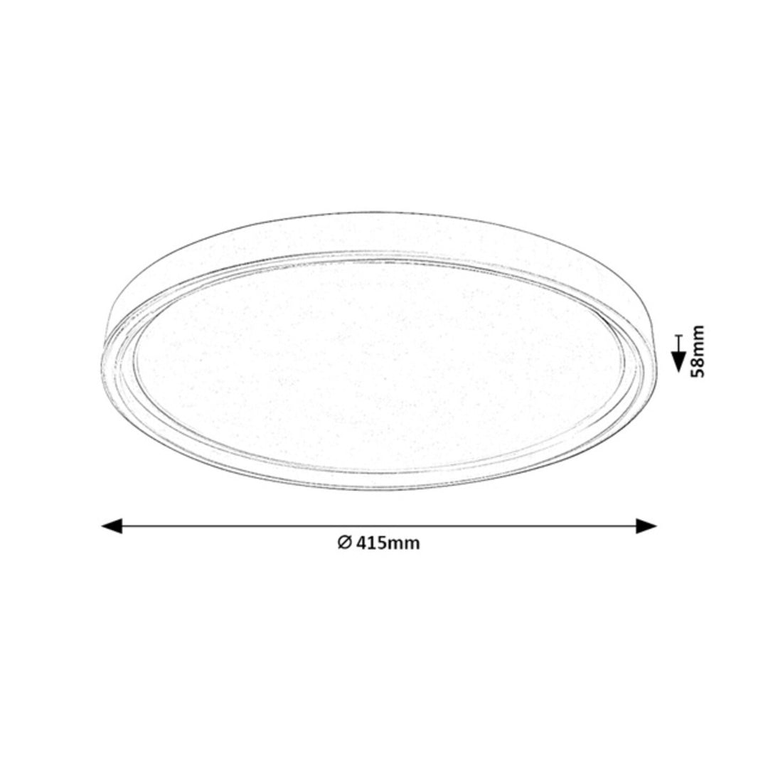 Lampada da soffitto Rabalux Zerina, 31 W, IP40, bianca, 3000-6500 K, funzione memoria, con telecomando, funzione timer, effetto luce notturna, 75086