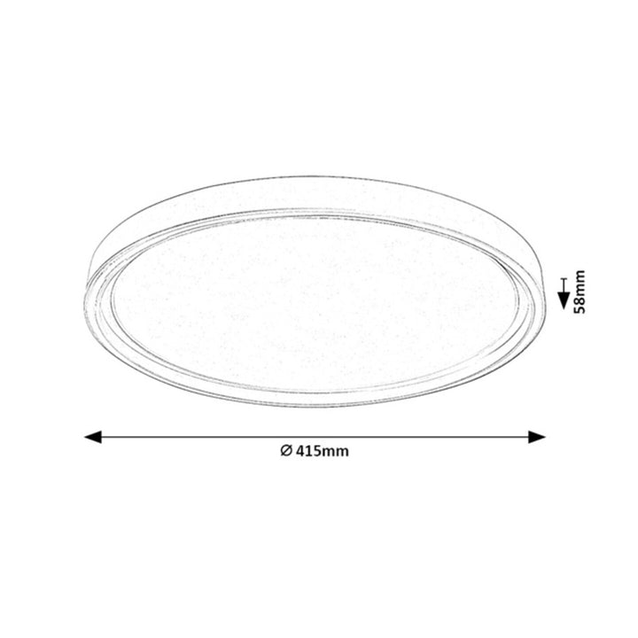 Lampada da soffitto Rabalux Zerina, 31 W, IP40, bianca, 3000-6500 K, funzione memoria, con telecomando, funzione timer, effetto luce notturna, 75086