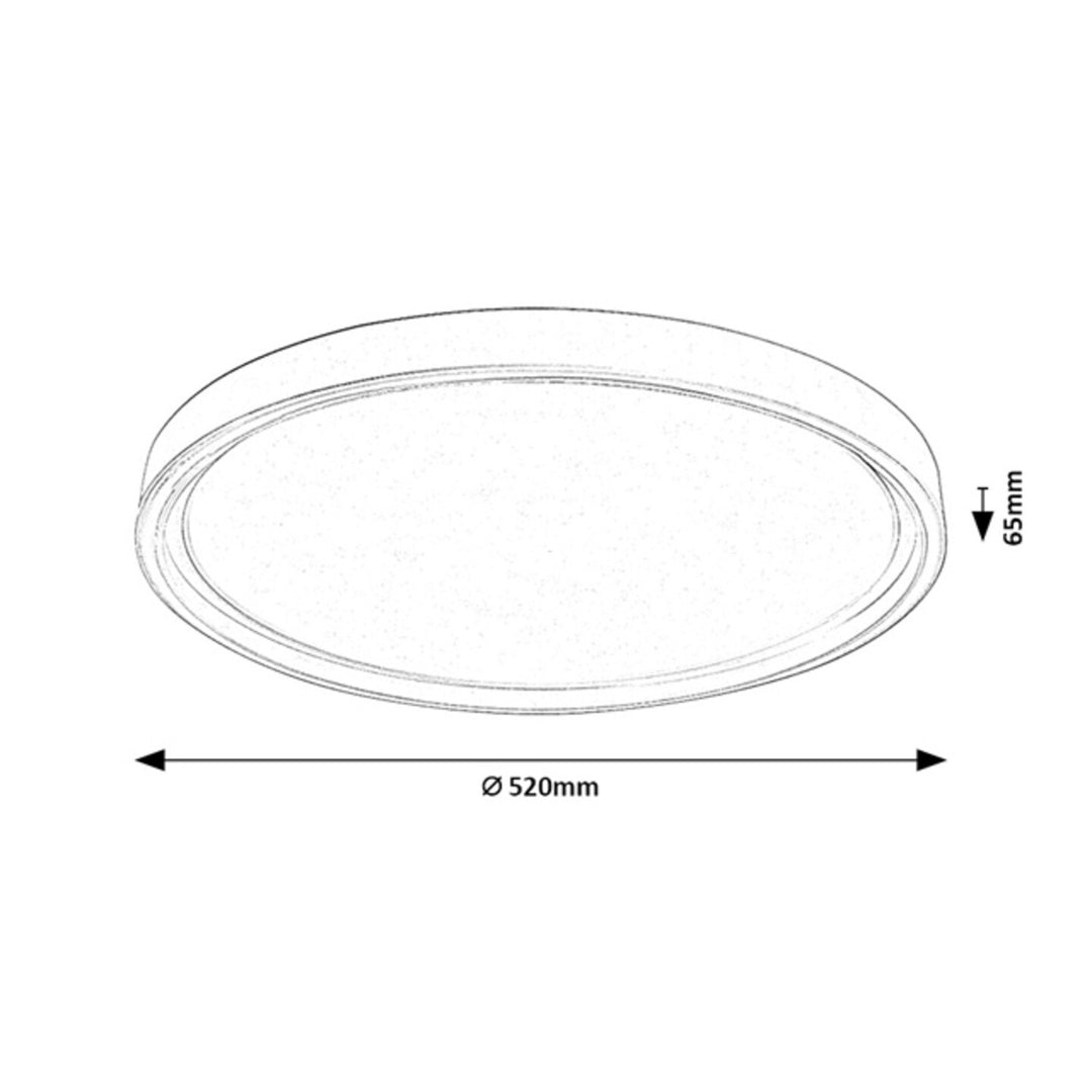 Lampada da soffitto Rabalux Zerina, 54 W, IP40, bianca, 3000-6500 K, funzione memoria, con telecomando, funzione timer, effetto luce notturna, 75087