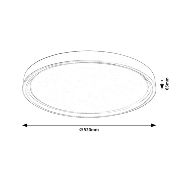 Lampada da soffitto Rabalux Zerina, 54 W, IP40, bianca, 3000-6500 K, funzione memoria, con telecomando, funzione timer, effetto luce notturna, 75087