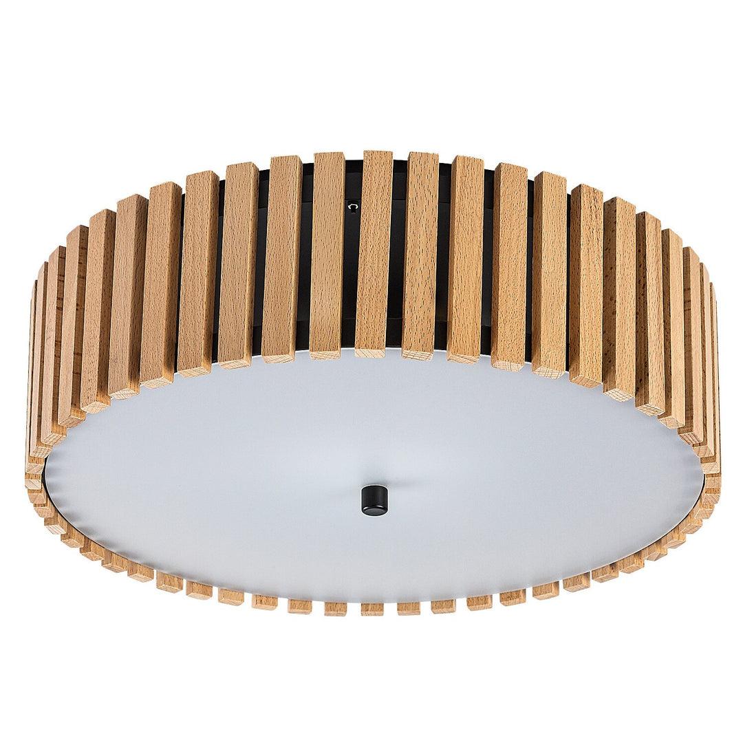 Lampada da soffitto Rabalux Noxelle E27 3x MAX 25W IP20 nero opaco/legno, 71420