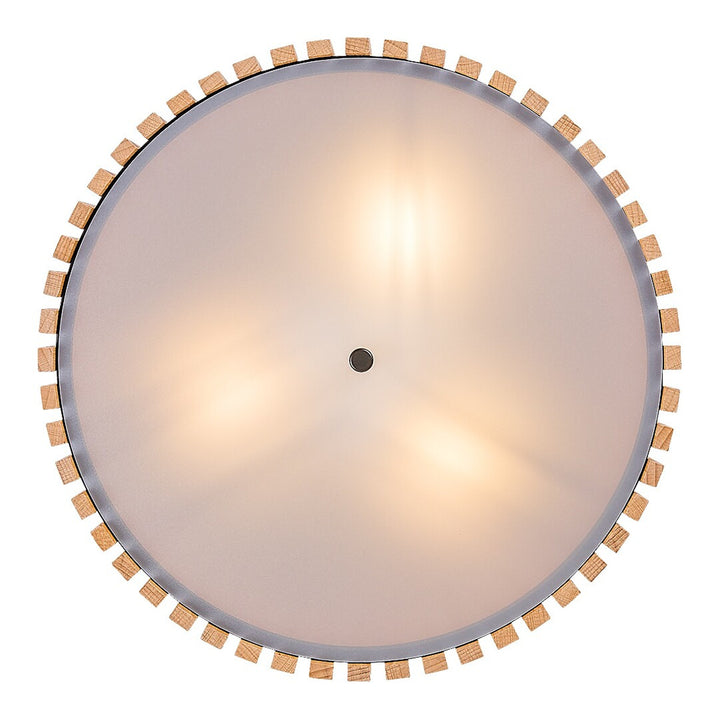 Lampada da soffitto Rabalux Noxelle E27 3x MAX 25W IP20 nero opaco/legno, 71420