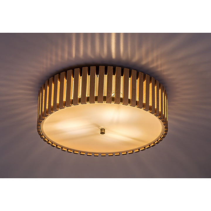 Lampada da soffitto Rabalux Noxelle E27 3x MAX 25W IP20 nero opaco/legno, 71420