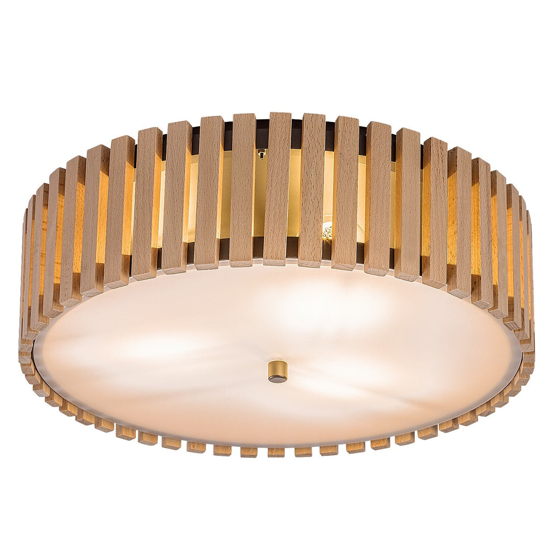 Lampada da soffitto Rabalux Noxelle E27 3x MAX 25W IP20 nero opaco/legno, 71420
