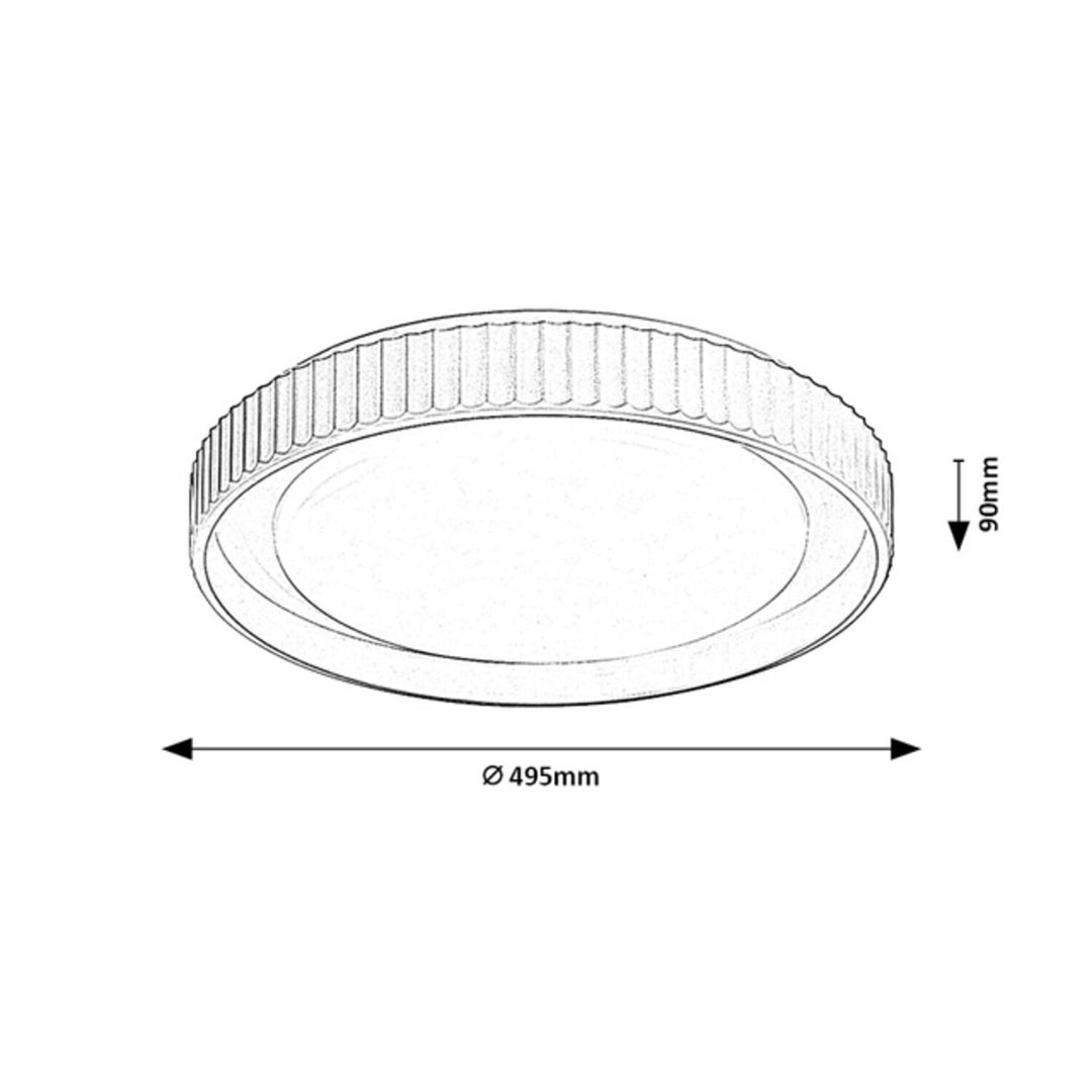 Lampada Pastello LED 48 W IP20 grigio-beige 3000-6500 K, funzione di memoria con telecomando, funzione timer, effetto luce notturna, 71345