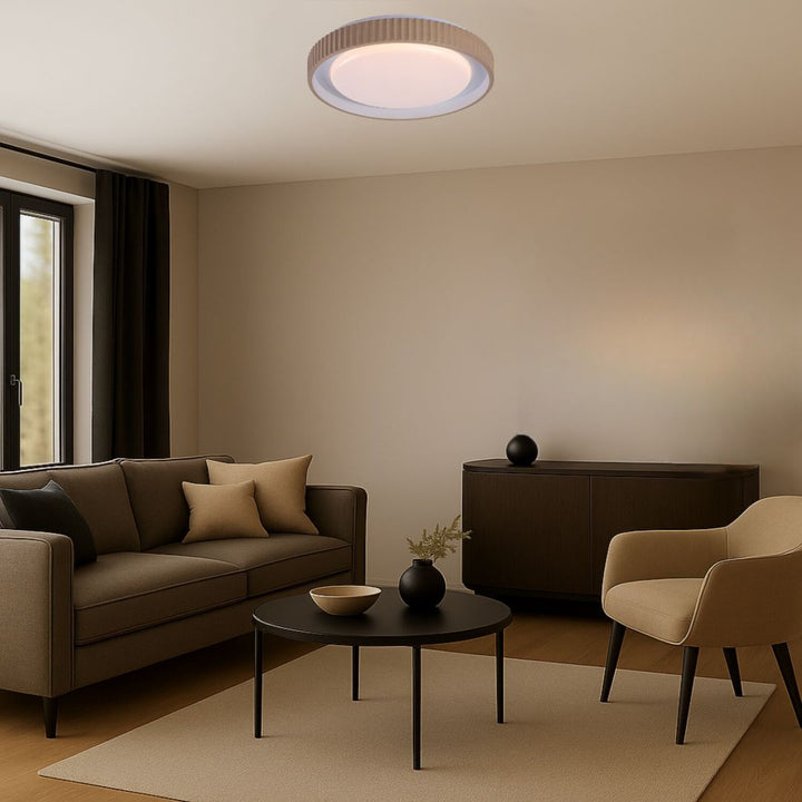 Lampada Pastello LED 48 W IP20 grigio-beige 3000-6500 K, funzione di memoria con telecomando, funzione timer, effetto luce notturna, 71345