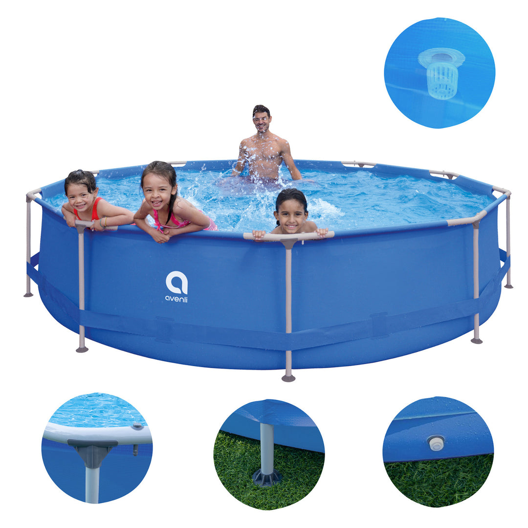 Piscina con struttura AVENLI rotonda 366x76, set con capacità di 6125 l