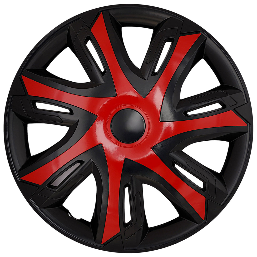 Copricerchi universali da 16'' NRM N-Power rosso/nero, 4 pezzi