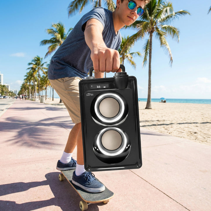 Altoparlante Bluetooth portatile OVERBOX MT3186, radio FM, supporto per schede SD e USB, potenza RMS 30 W, Mediatech