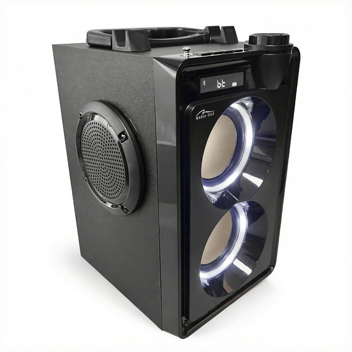 Altoparlante Bluetooth portatile OVERBOX MT3186, radio FM, supporto per schede SD e USB, potenza RMS 30 W, Mediatech