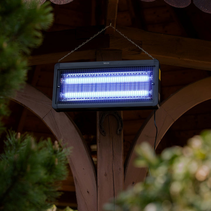 Lampada elettrostatica per zanzare, mosche e falene, trappola elettrica, UV, 30 W, Vayox