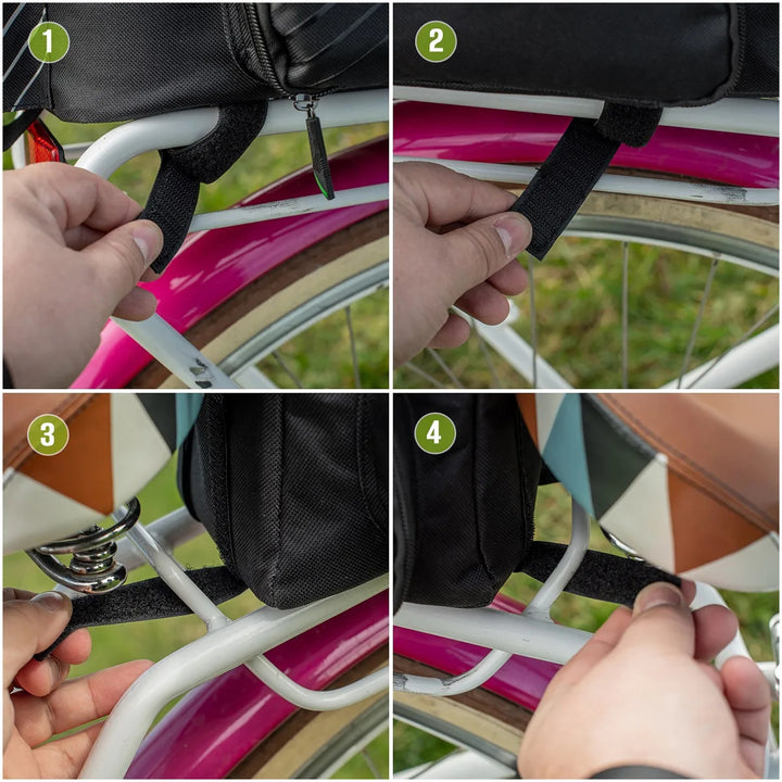 Borsa da bicicletta per portapacchi posteriore, capacità 12 l, impermeabile, Vayox