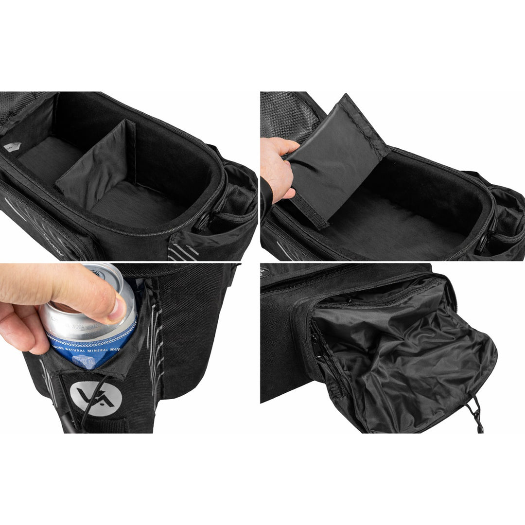 Borsa da bicicletta per portapacchi posteriore, capacità 12 l, impermeabile, Vayox