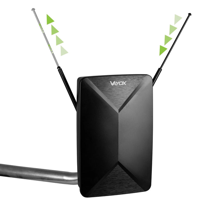 Antenna attiva, da interno, da esterno, DVB-T2, TV terrestre 4K, Vayox